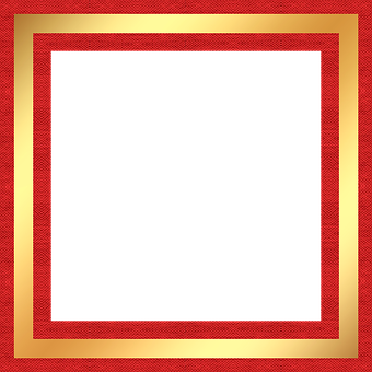 Festive Redand Gold Frame