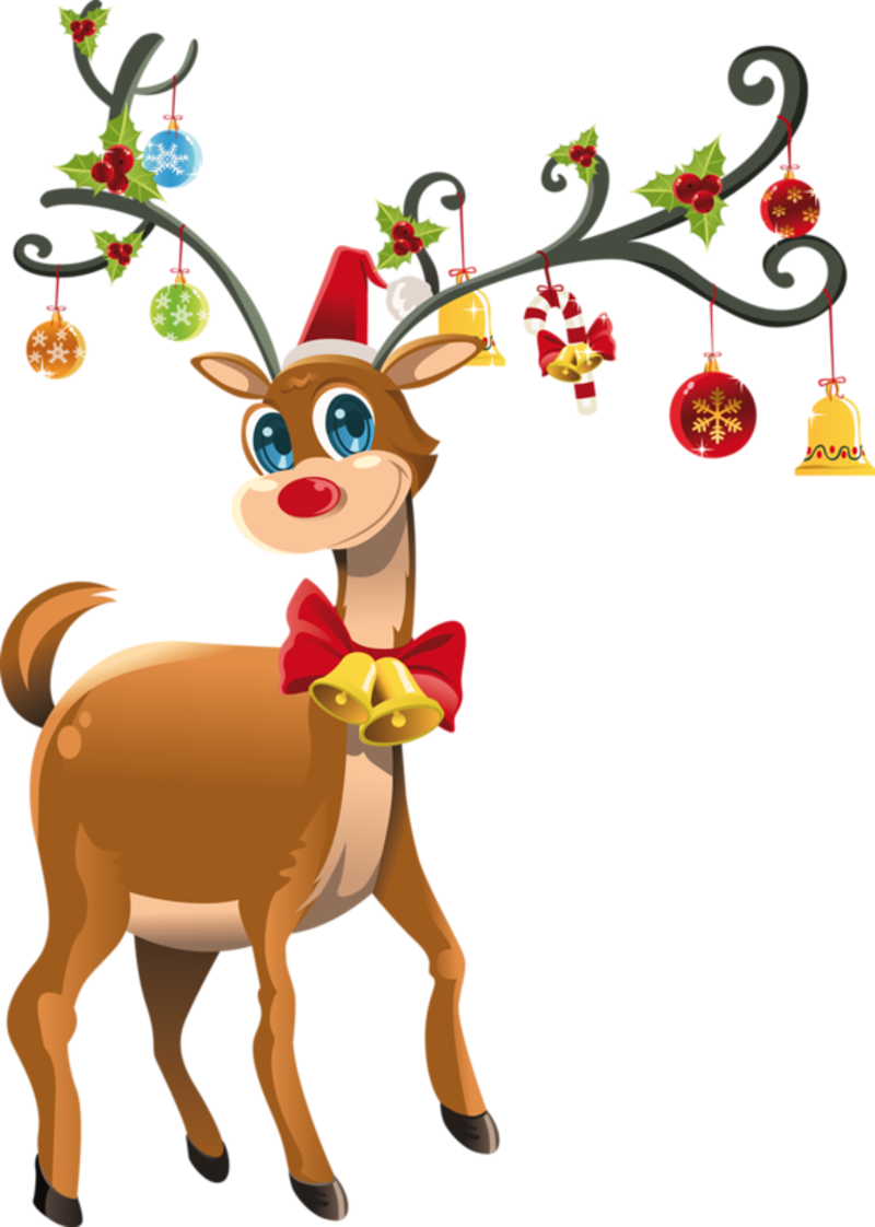 Festive Reindeer Decorated Antlers.png