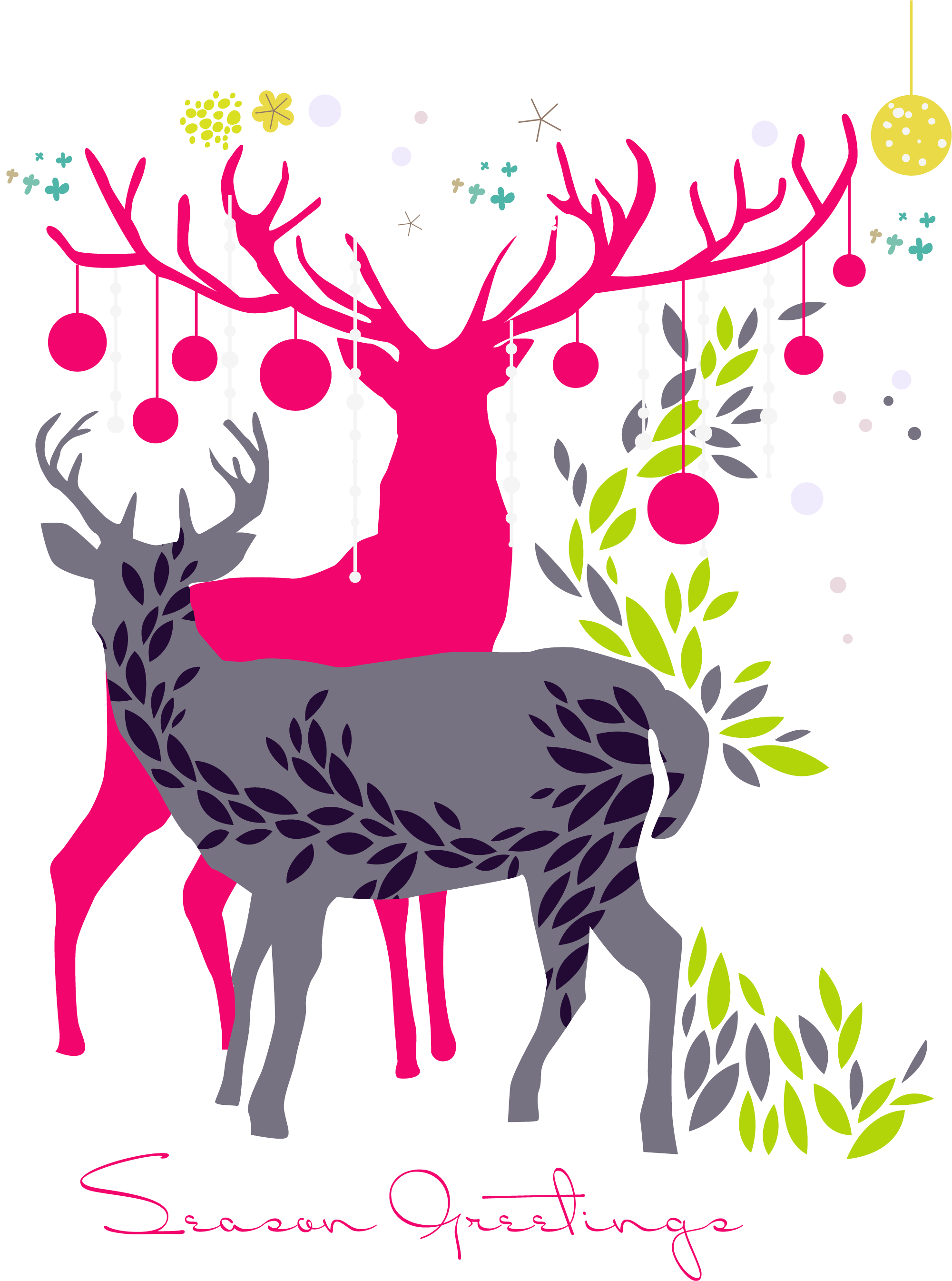 Festive Reindeer Season Greetings