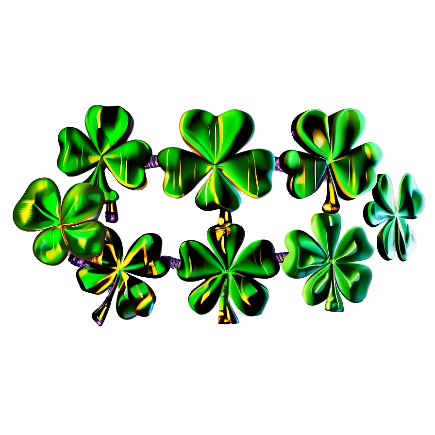 Festive Shamrock Garland Png Vfi19