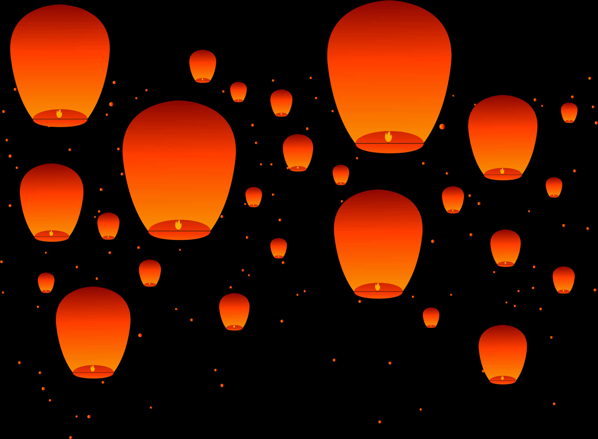 Festive_ Sky_ Lanterns_ Background