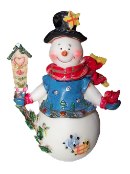 Festive Snowman Figurine