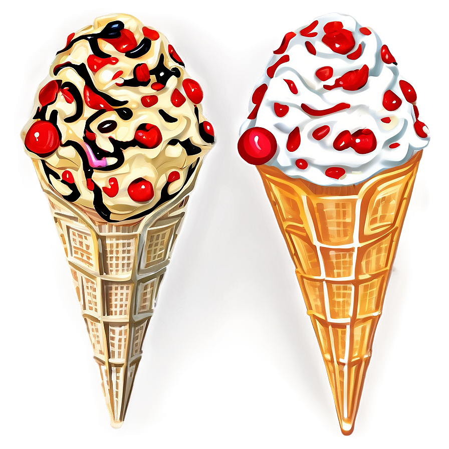 Festive Waffle Cone Png 84