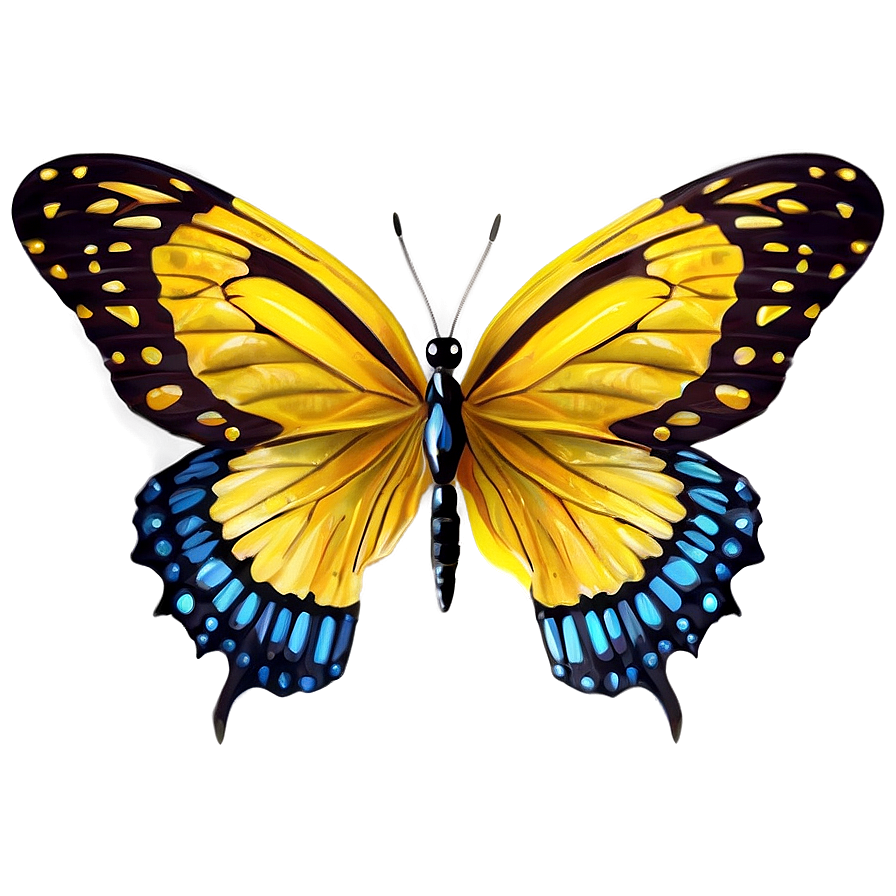 Festive Yellow Butterfly Png 99