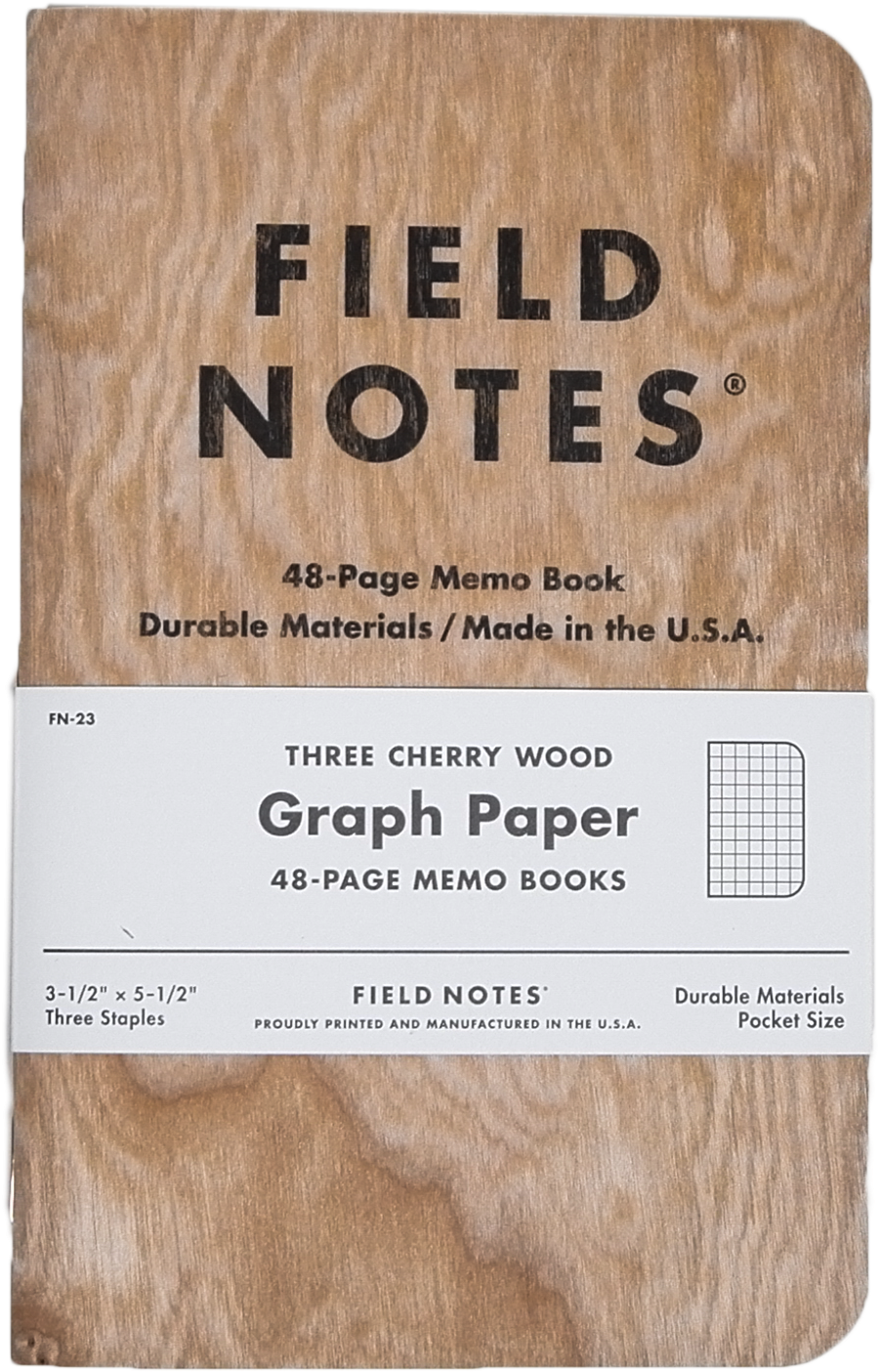 Field Notes Cherry Wood Graph Paper Memo Book