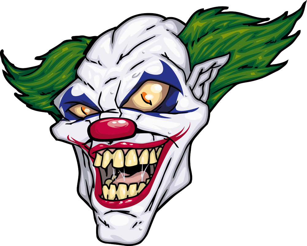 Fierce Clown Face Illustration