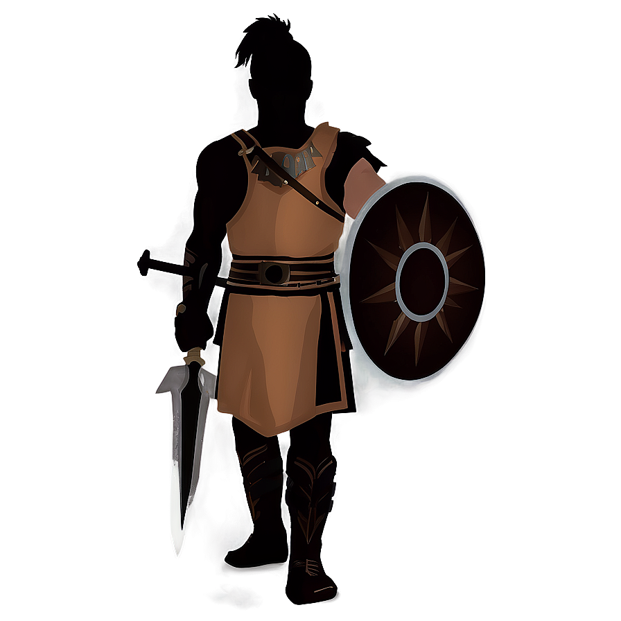 Fierce Gladiator Silhouette Png Jvj