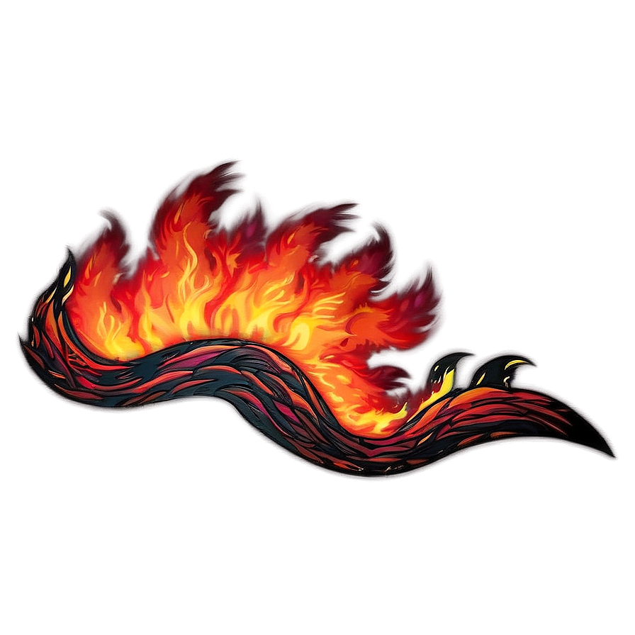 Fierce Red Fire Wave Png 44