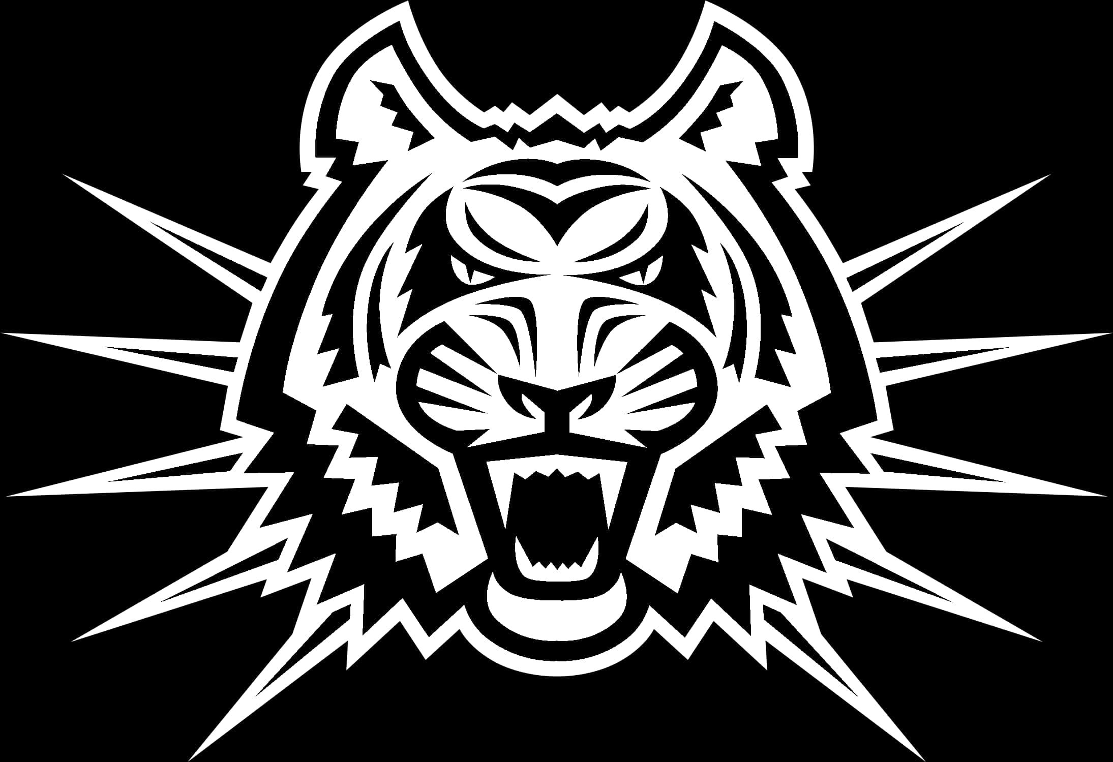 Fierce Tiger Logo Blackand White