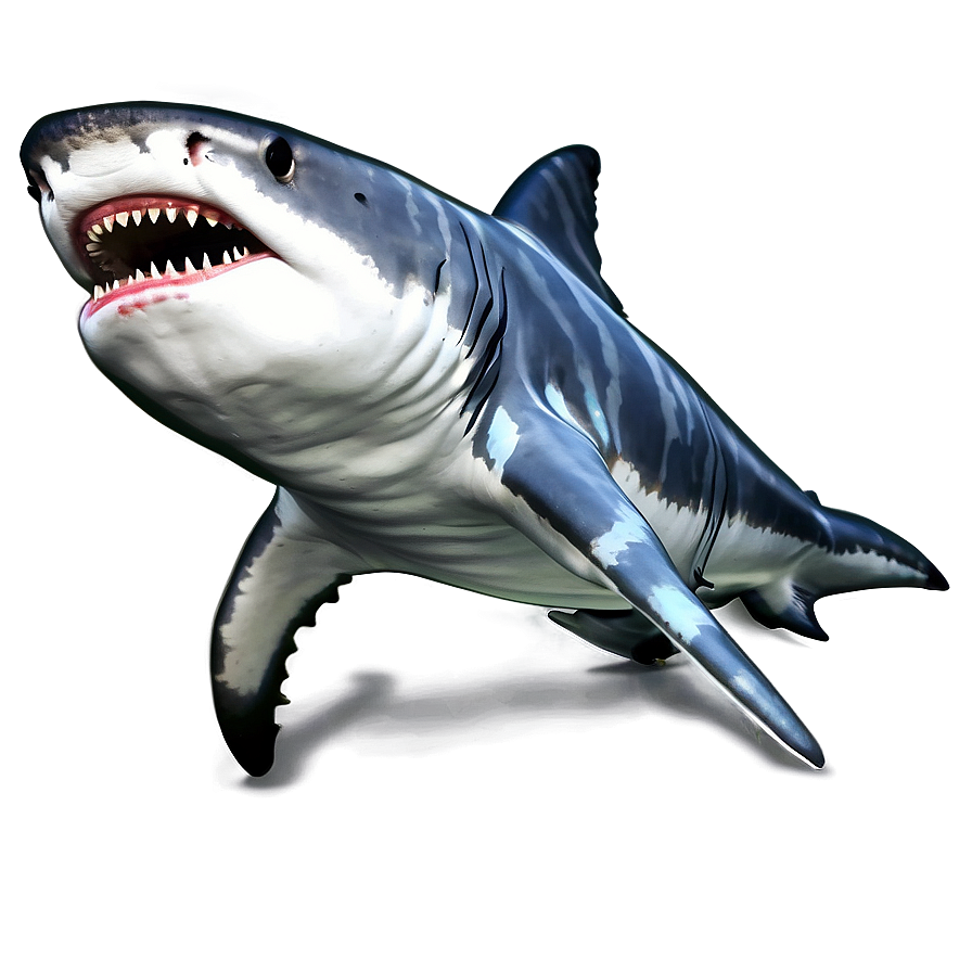 Fierce Tiger Shark Cartoon Png 06212024