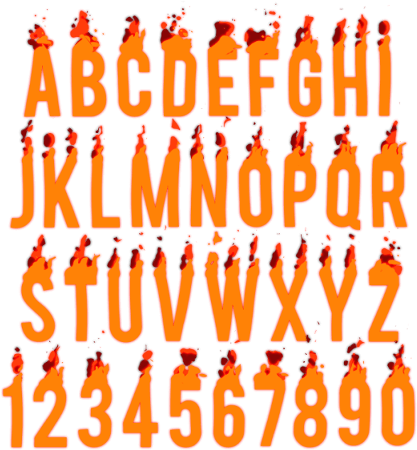 Fiery Alphabet Numbers