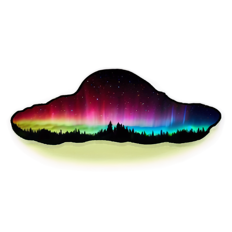 Fiery Aurora Borealis Sky Png Khw