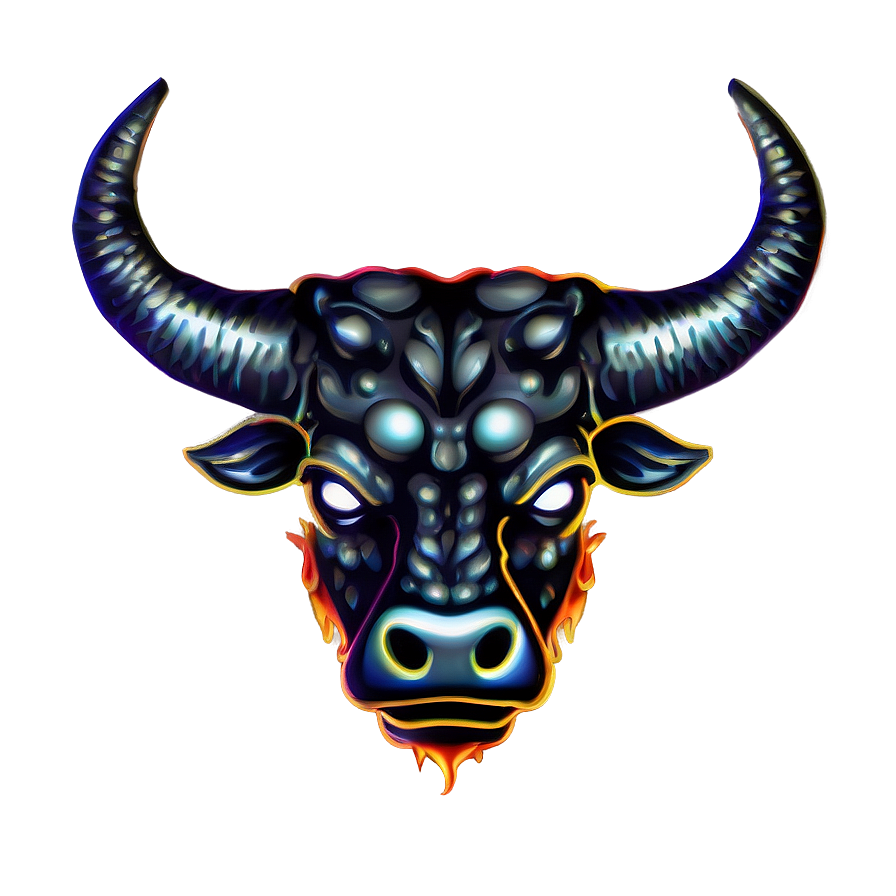 Fiery Bull Head Png Hcy53