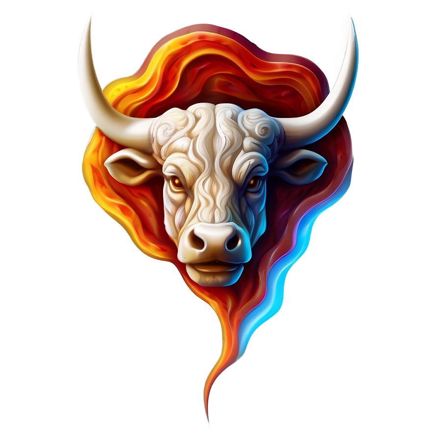 Fiery Bull Illustration Png 05242024