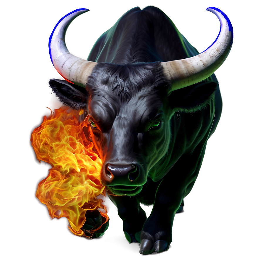 Fiery Bull Illustration Png Aug5