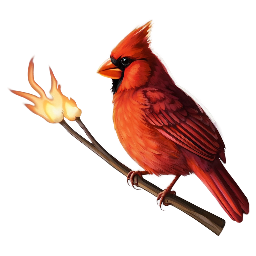 Fiery Cardinal Art Png 70