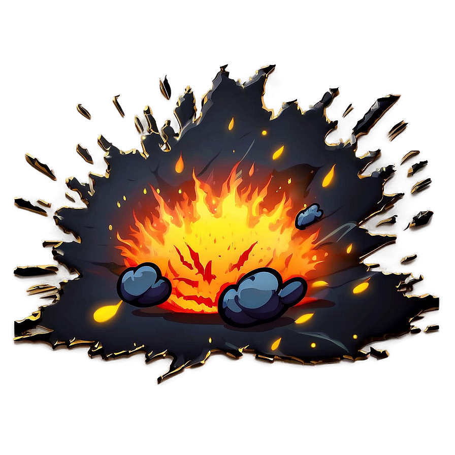 Fiery Cartoon Explosion Png Ljc27