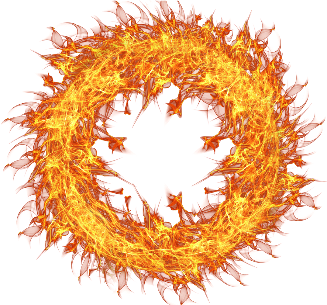 Fiery Circle Abstract Background