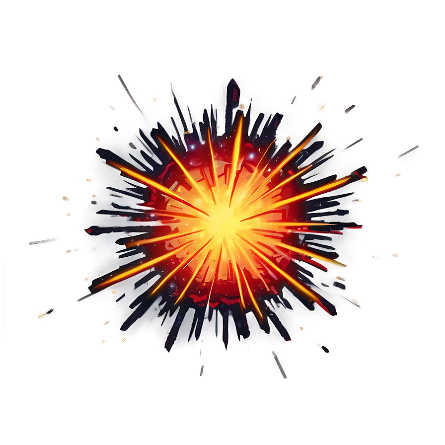 Fiery Explosion Design Png Teb9