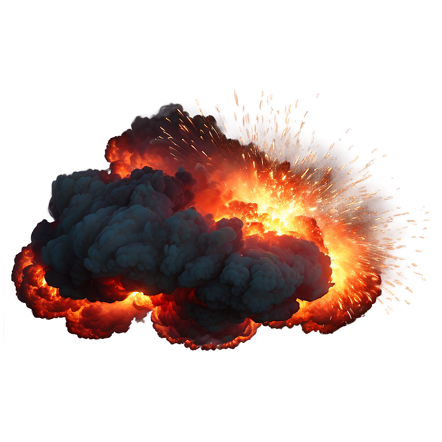 Fiery Explosion Overlay Png Obb77