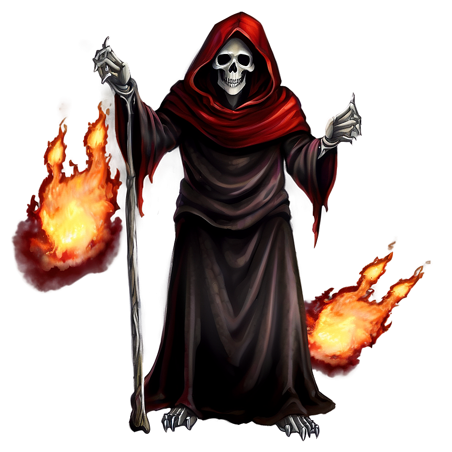 Fiery Eyes Grim Reaper Png Wat46