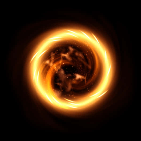 Fiery Orange Portal Abstract