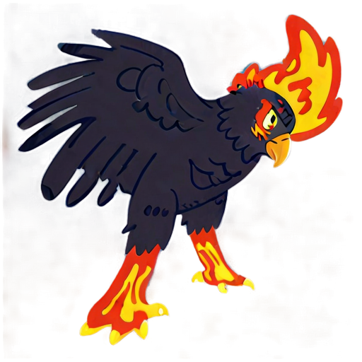 Fiery Phoenix Eagle Concept Png B