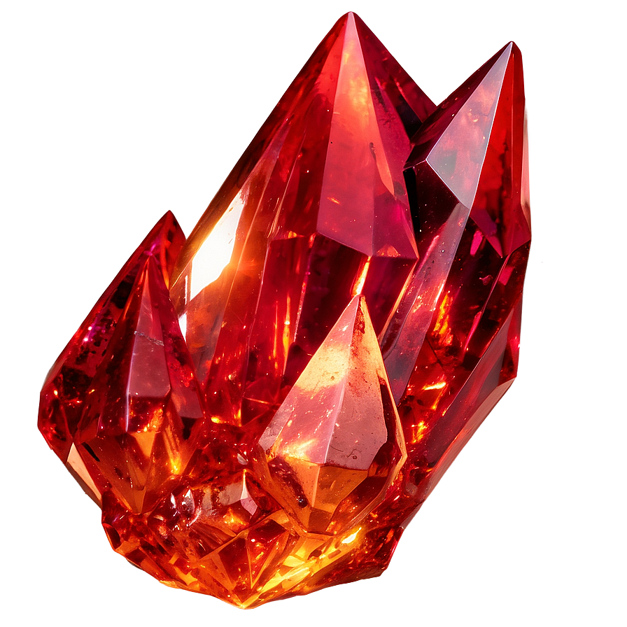 Fiery Red Crystal Png Rom