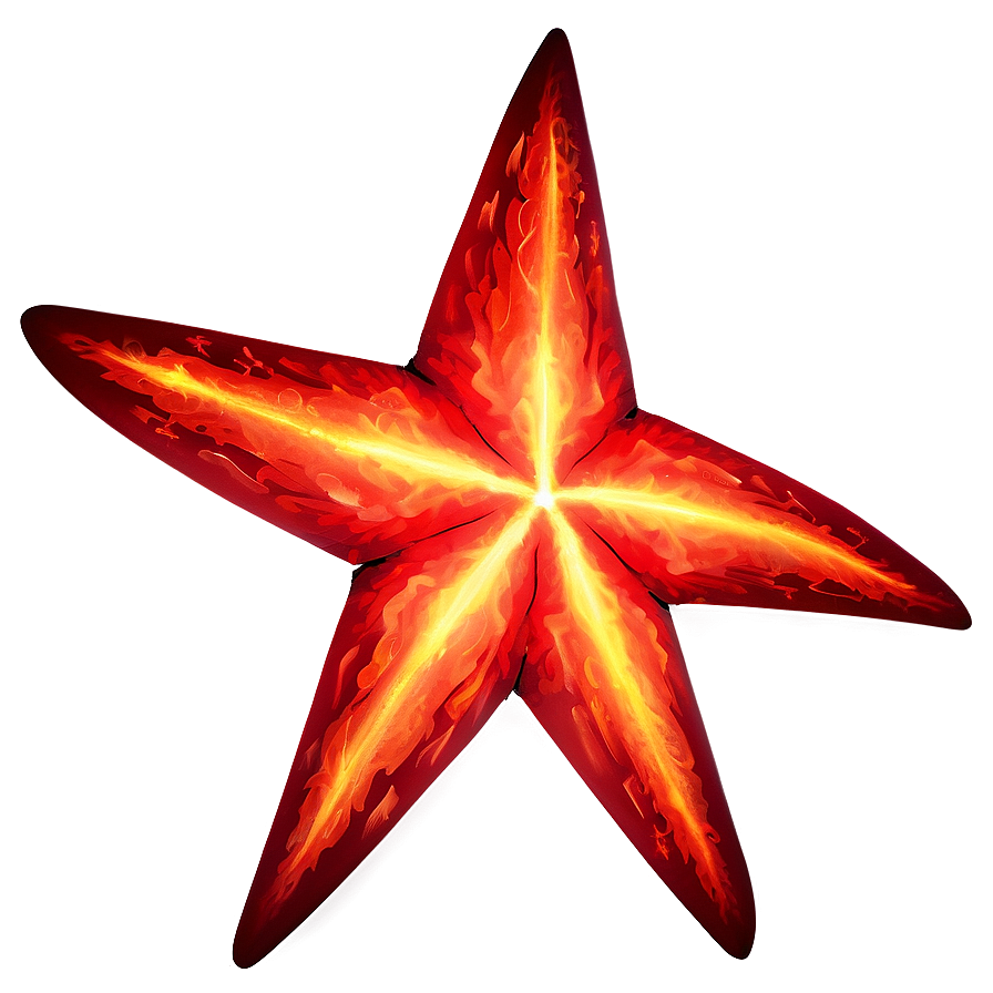 Fiery Red Star Png 27