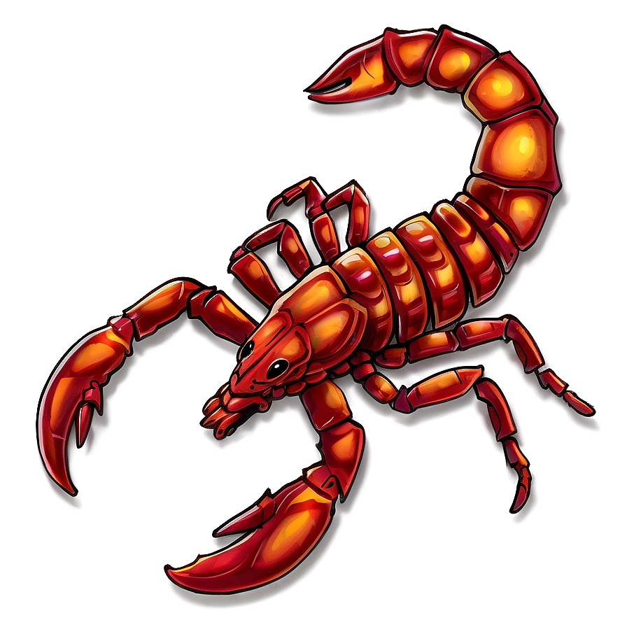 Fiery Scorpion Illustration Png 05242024