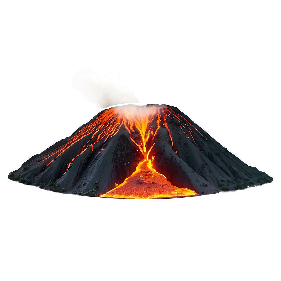 Fiery Volcano Eruption Png Swh