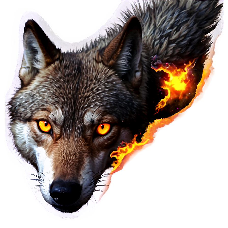 Fiery Wolf Eyes Png 06292024