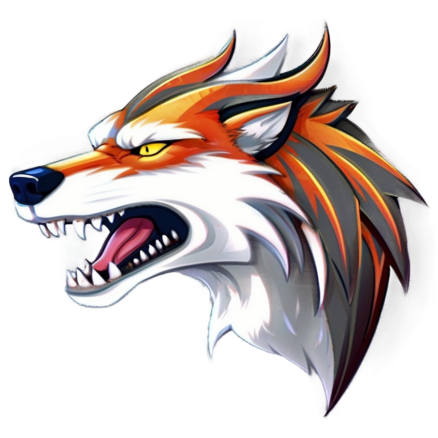 Fiery Wolf Head Animation Png Lsq38