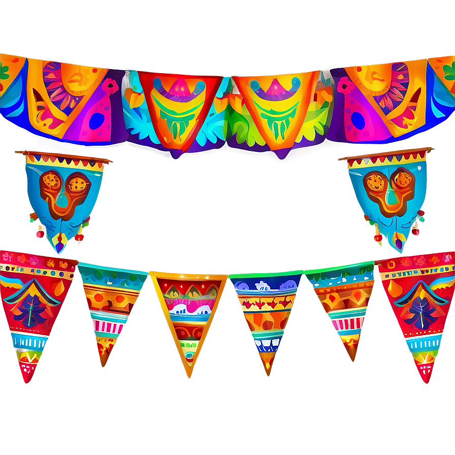 Fiesta Banner With Mexican Motifs Png 2