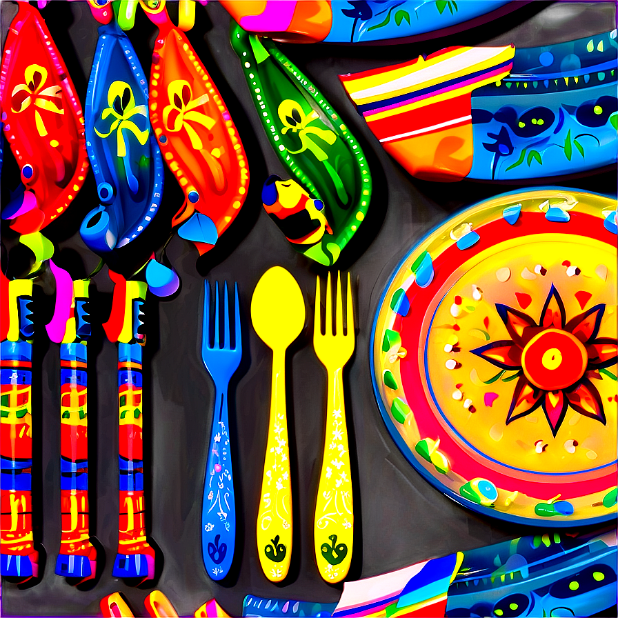 Fiesta Themed Utensils Png 54