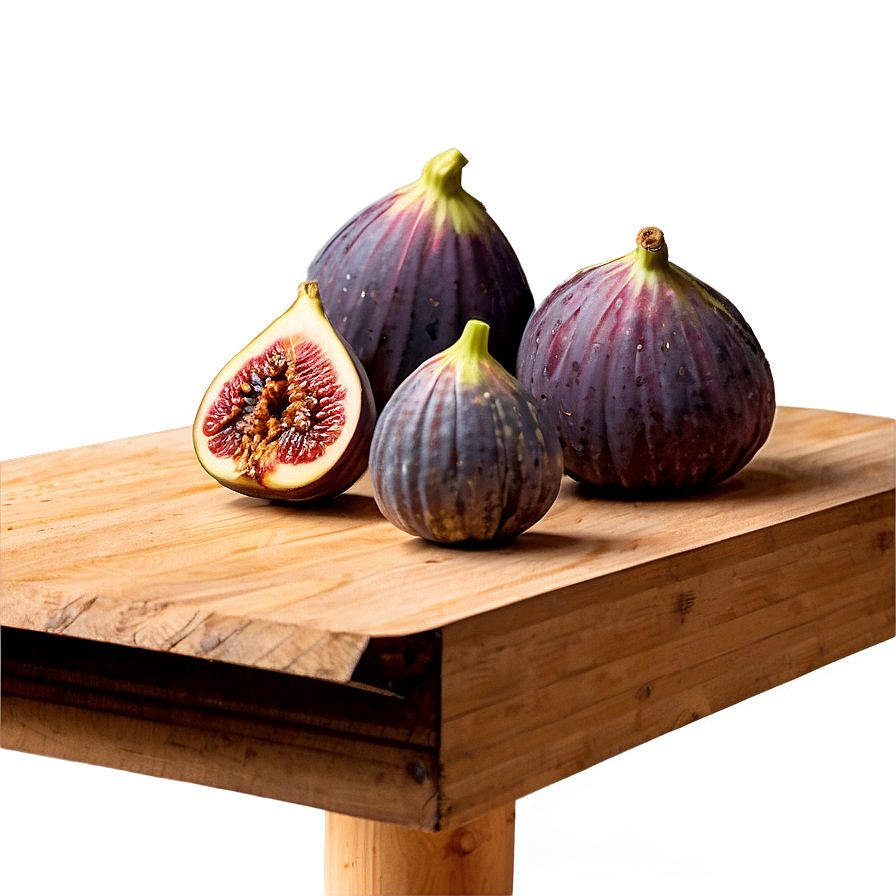 Figs On Wooden Table Png 06252024