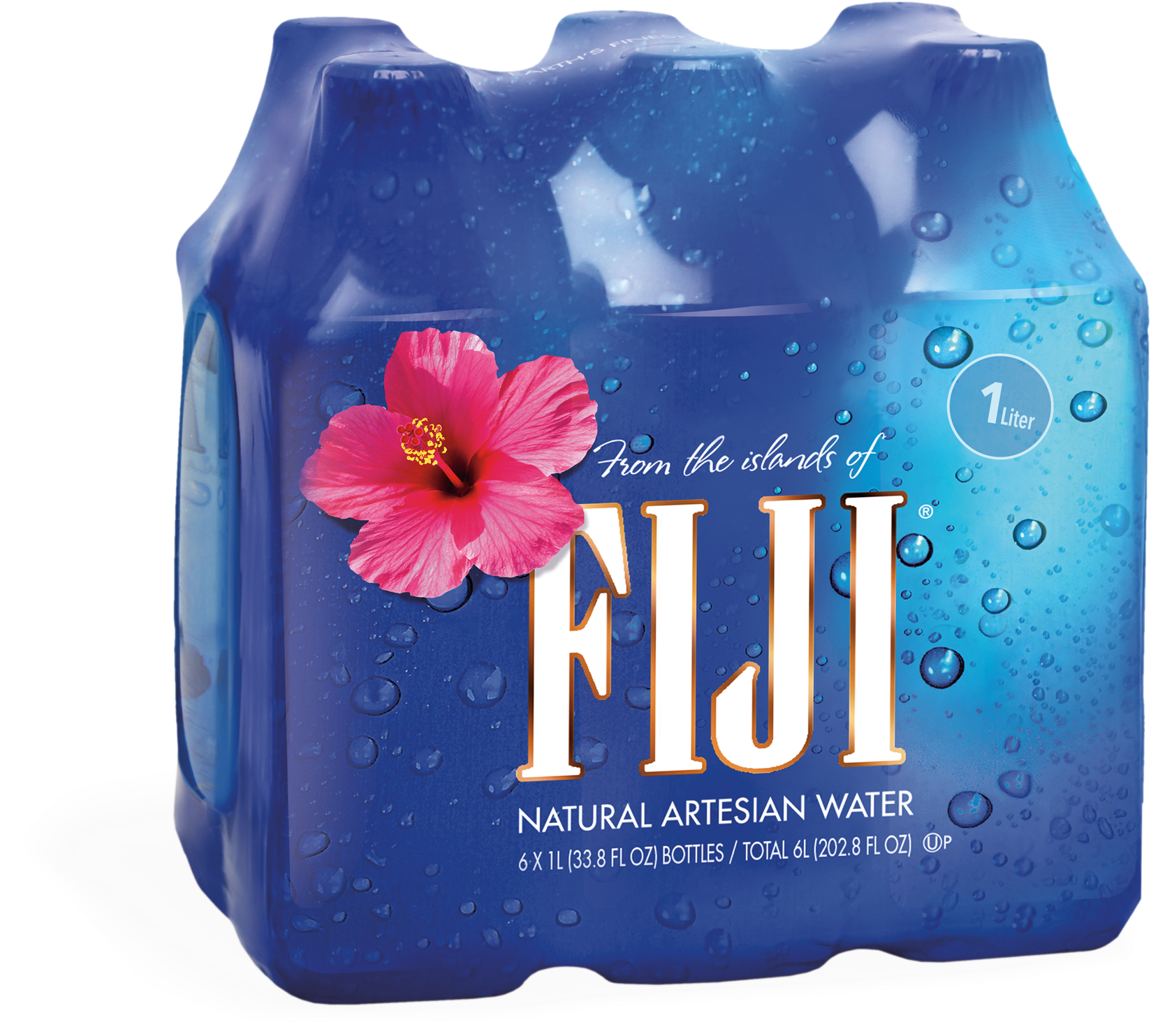 Fiji Water Packwith Hibiscus Flower