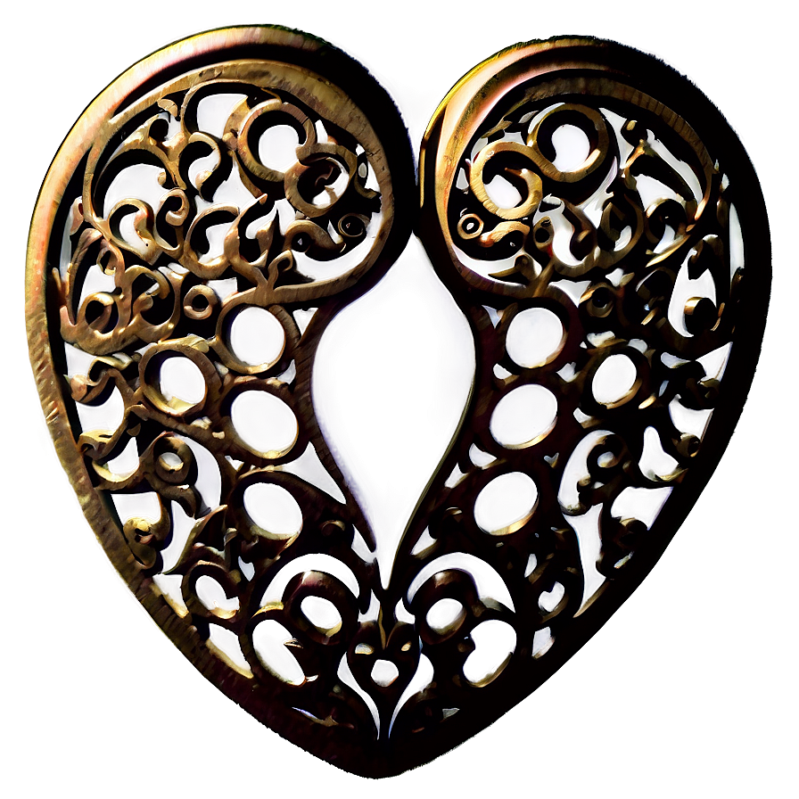 Filigree Heart Silhouette Png Rjb