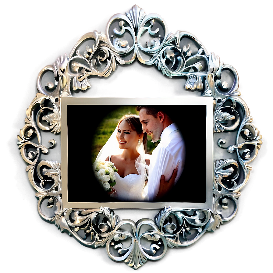 Filigree Wedding Frame Png Hkf