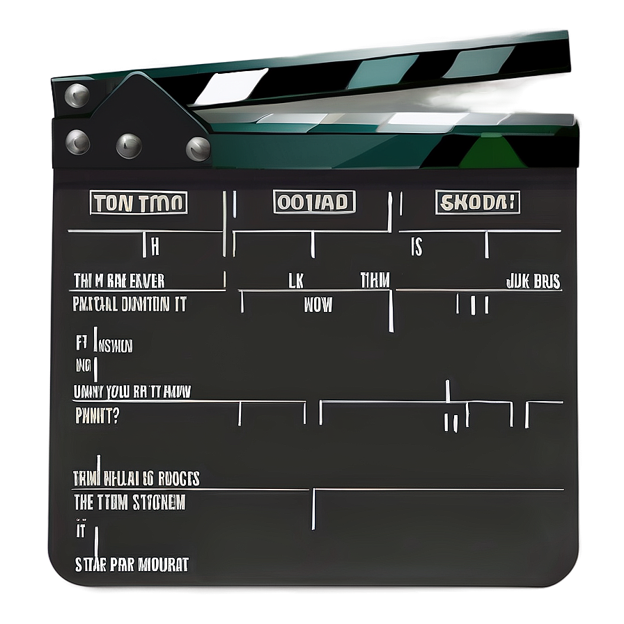 Film Slate For Script Supervisors Png Rbm