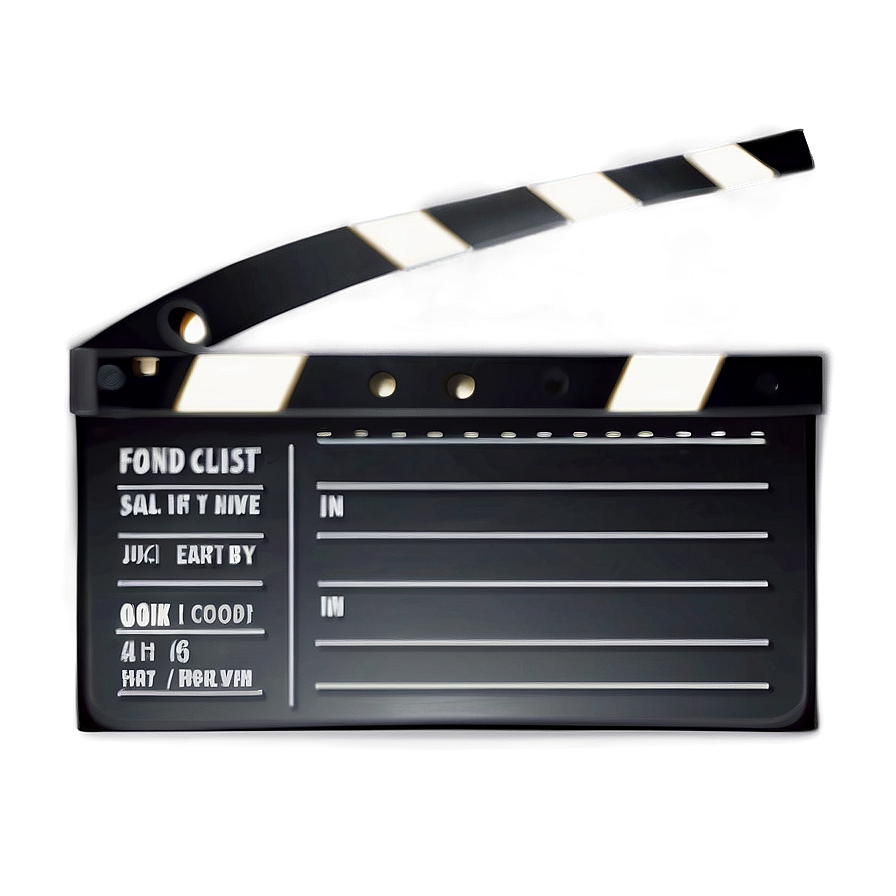 Film Slate For Sound Recording Png 23