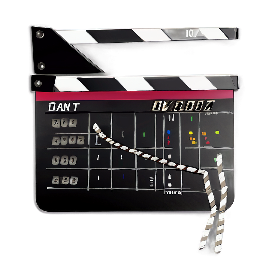 Film Slate With Timecode Png Dou