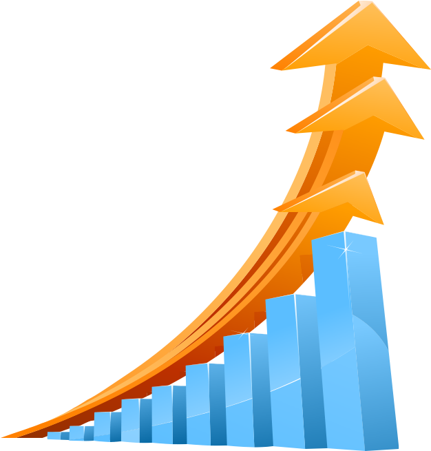 Financial Growth Chart With Arrows