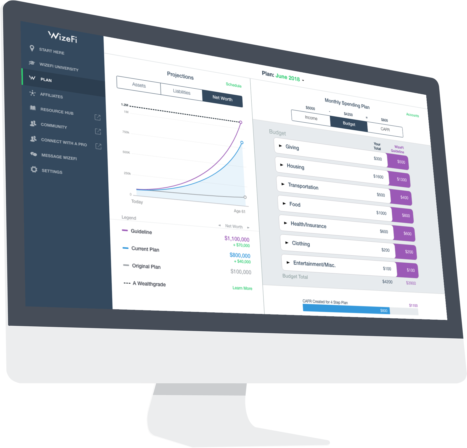Financial Planning Software Interface
