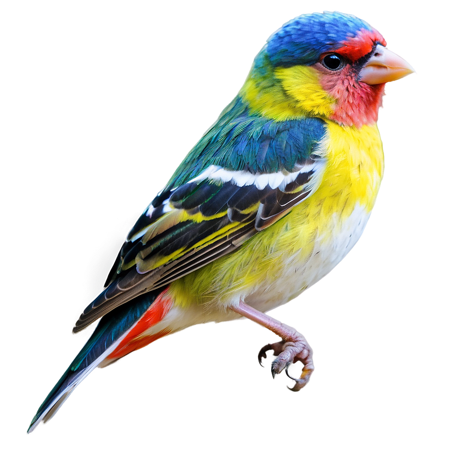 Finch Bird Colorful Png 3