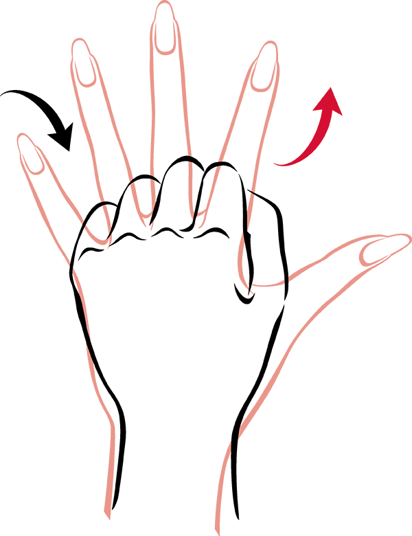 Finger Stretching Exercise Illustration