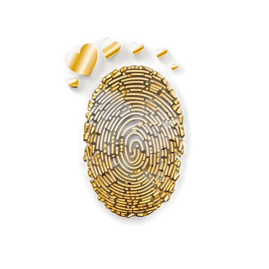 Fingerprint In Golden Color Png Box12