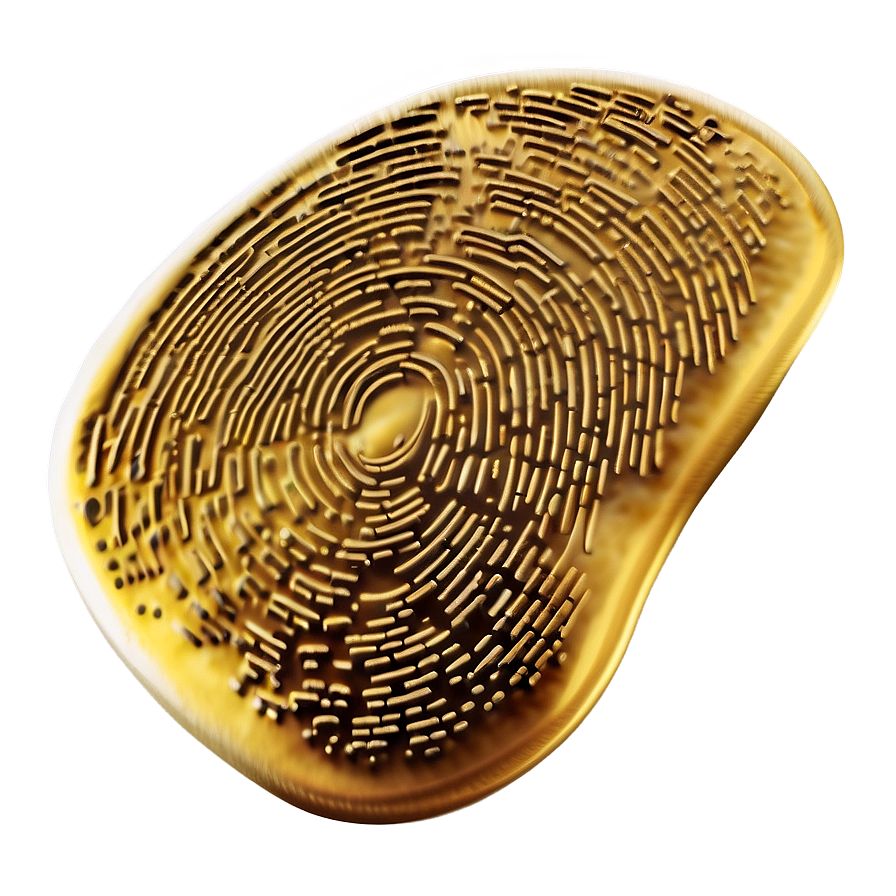 Fingerprint In Golden Color Png Qqf39
