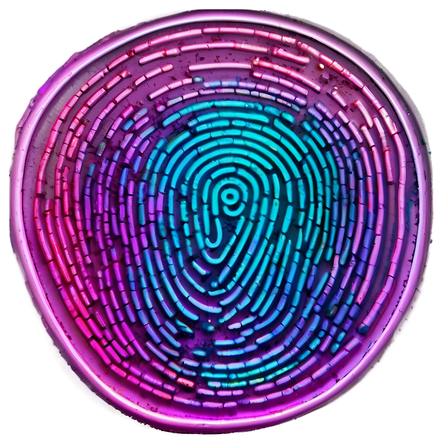 Fingerprint In Neon Lights Png Ovw