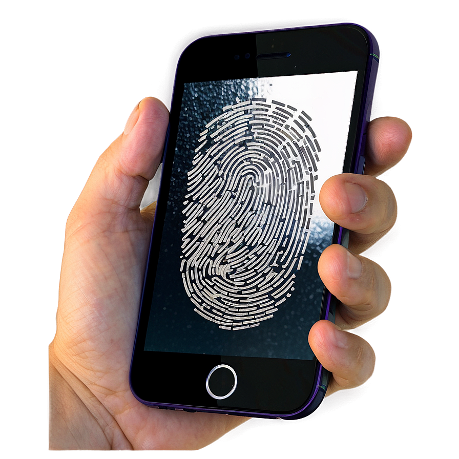 Fingerprint On Smartphone Screen Png 05242024